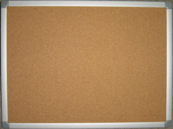 Aluminum Frame Cork Board Brown